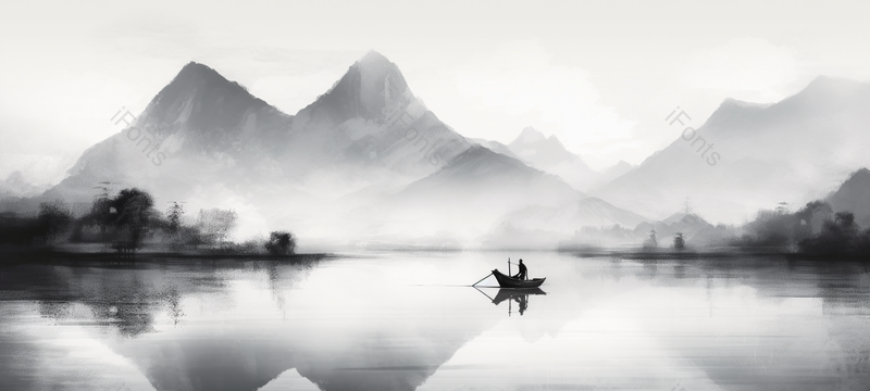 古典中式风格山水风景插画,插画/手绘图,插画/手绘图库,插画/手绘图下载,插画/手绘
